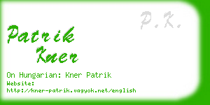 patrik kner business card